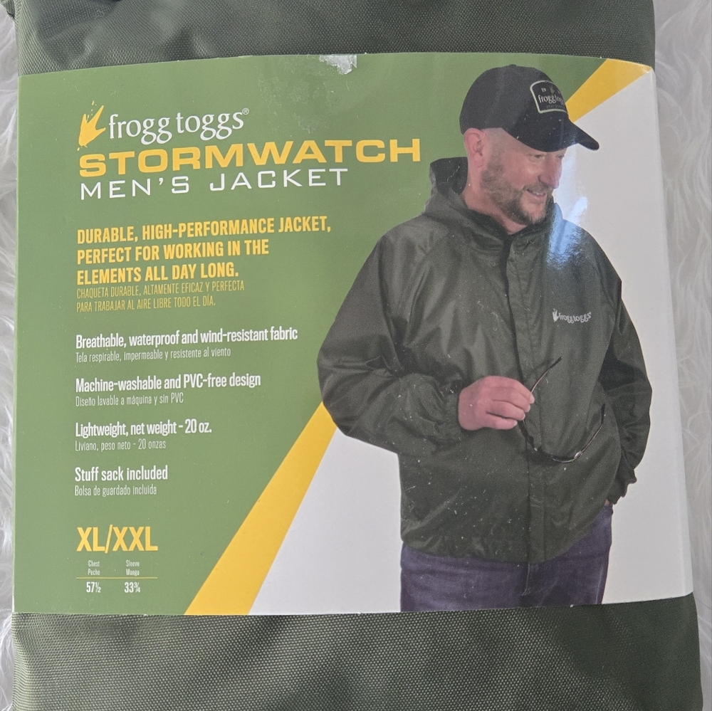 Frogg Toggs Stormwatch Mens Jacket XL/XXL Green Waterproof Rain Coat SW2123-09